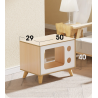 Wooden TV Shaped Cat Bed Bedside table with cat bed
