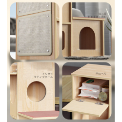 天然实木柜子 猫窝太空舱 70*37*81cm