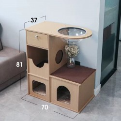 天然实木柜子 猫窝太空舱 70*37*81cm