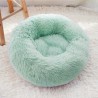 Lit de Chat 40cm Rond en Peluche doux Vert