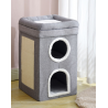 Niche de Chat 3 étages Gris