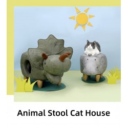 Tabouret éléphant et niche de Chat 2 en 1
