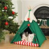 Niche de Chat tente de Noël