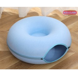 Niche de Chat tunnel rond Bleu