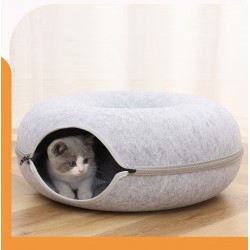 Niche de Chat tunnel rond Bleu