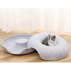Niche de Chat tunnel rond Bleu