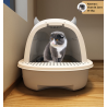 Enclosed Design Cat Litter Box with Scoop, Extra Large Space Cat Toilet, Easy Clean Prevent Sand Leakage