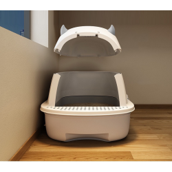 Enclosed Design Cat Litter Box with Scoop, Extra Large Space Cat Toilet, Easy Clean Prevent Sand Leakage