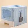 Cat Litter Box, Foldable Top Entry Covered Cat Litter Box with Lid , Easy Clean No Smell Pet Jumbo Litter Box Cat Litter Box