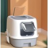 Cat Litter Box,  Top Entry Covered Cat Litter Box with Lid , Easy Clean No Smell Pet Jumbo Litter Box Cat Litter Box