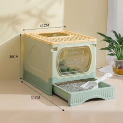 Cat Litter Box, Foldable...