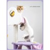Cat Tree Tower for Indoor Cats, 2-Layer Purple Cute Purple Pink Cat Tree Unique Cat Condo with Scratching Post Pompom Ball Toy