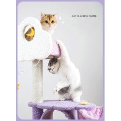 四层款紫色猫树猫窝 星月双云