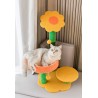 Cat Claw Scratcher with Platform, Natural Sisal Cat Tree with Perch Dangling Ball, Cat Tower, Cat Tower for Indoor Cats Kittens