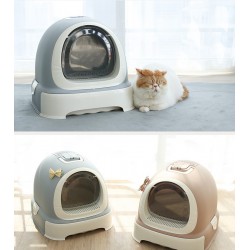 Bac à Litière, Maison de toilette Grotte de Neige pour Chat avec tiroir 42*52*40cm Noir