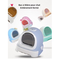 Bac à Litière, Maison de toilette Grotte de Neige pour Chat avec tiroir 42*52*40cm Noir