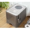 Cat Litter Box, Foldable Top Entry Covered Cat Litter Box with Lid , Easy Clean No Smell Pet Jumbo Litter Box Cat Litter Box