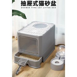 Cat Litter Box, Foldable Top Entry Covered Cat Litter Box with Lid , Easy Clean No Smell Pet Jumbo Litter Box Cat Litter Box