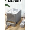 Cat Litter Box, Foldable Top Entry Covered Cat Litter Box with Lid , Easy Clean No Smell Pet Jumbo Litter Box Cat Litter Box