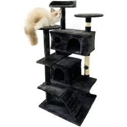 91+ 图片 深猫咪 新的 30 大型猫树猫爬架深灰50*50*132cm