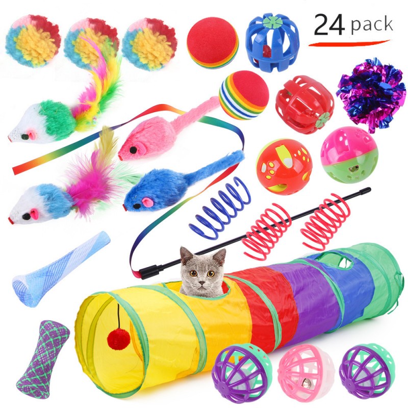 24Pcs Cat Toys Kitten Catnip Toys Assorted
