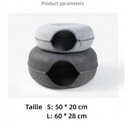 Cat Tunnel Bed, Cat Tunnel 50*20cm Gray