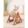 Cat Scratching Ball Exercise Wooden Sisal Rope Ball For Pet Supplies