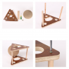Cat Scratching Ball Exercise Wooden Sisal Rope Ball For Pet Supplies