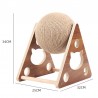 Cat Scratching Ball Exercise Wooden Sisal Rope Ball For Pet Supplies