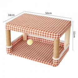 CAT HOUSE CAT BED STOOL WITH SOLID WOOD LEGS, MULTIFUNCTIONAL PET HOUSE