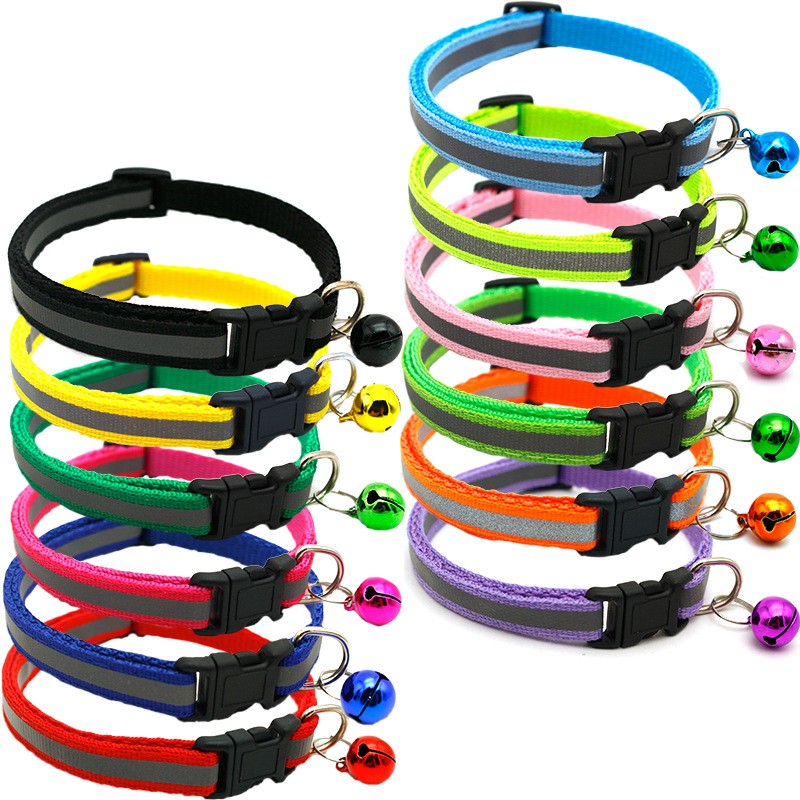 Pets Dog Cat Bell Buckle Adjustable Collar Necklace Neck Strap,Cat Dog Collars for Small/Medium/Large Dogs
