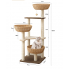 3 Cat Nests Manual Hand Woven Multilevel Huge Paws Pals Cat Tree H.130CM