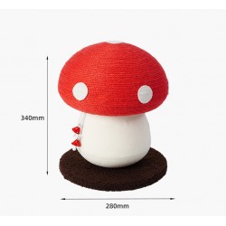 Arbre à Chat 28*34cm Champignon Rouge