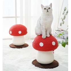 Arbre à Chat 28*34cm Champignon Rouge