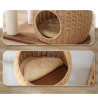 3 Cat Nests Manual Hand Woven Multilevel Huge Paws Pals Cat Tree H.130CM