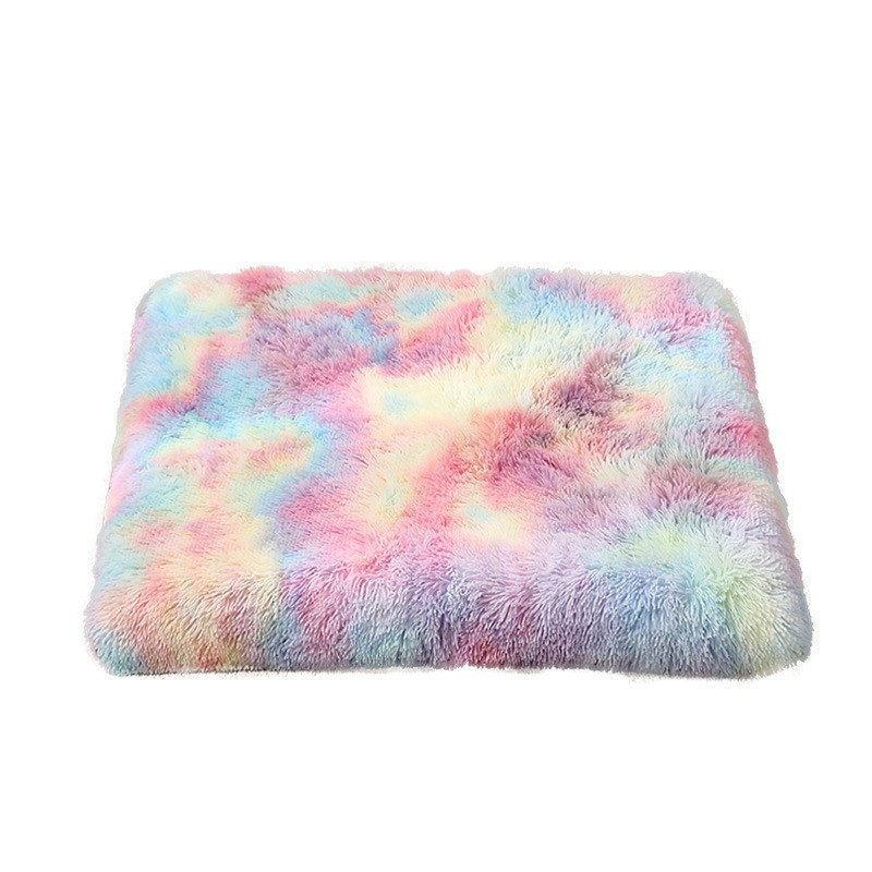 Lit de Chats et Chiens en peluche doux et moelleux Multicolore