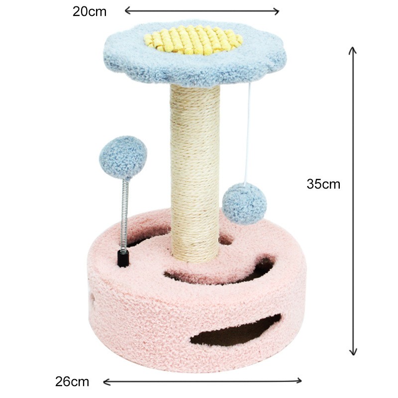 Small Cats Tree Multifunctional Cat Scratch Post for Indoor Cats Cat Scratcher Post Cat Climbing Frame for Kitten