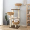3 Cat Nests Manual Hand Woven Multilevel Huge Paws Pals Cat Tree H.130CM