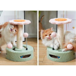小型猫爬架玩具 绿粉双拼