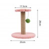 Cat Scratching Post Cat Scratcher for Indoor Cats with Flower Platform Top and Interactive Ball Toys