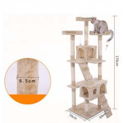 超大型多层猫窝猫爬架 米色 70cm*50cm*170cm