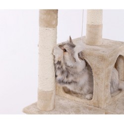 超大型多层猫窝猫爬架 米色 70cm*50cm*170cm