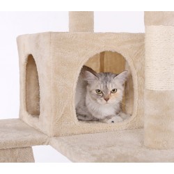 超大型多层猫窝猫爬架 米色 70cm*50cm*170cm