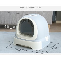 Bac à Litière, Maison de toilette Grotte de Neige pour Chat avec tiroir 42*52*40cm Noir