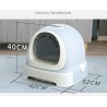 Bac à Litière, Maison de toilette Grotte de Neige pour Chat avec tiroir 42*52*40cm Noir