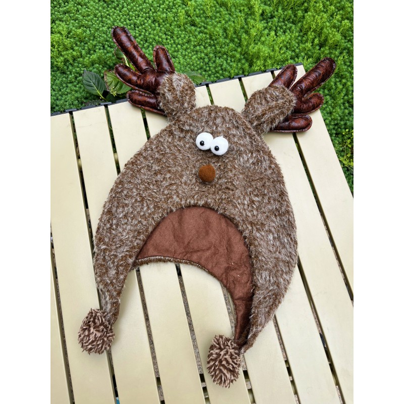 Bonnet de Noël wapiti marron