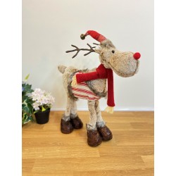 Wapiti de Noël debout sur 4...