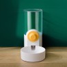 Cat Food and Water Feeder Dispenser Set, Hanging Automatic Gravity Feeder for Puppy, Dog, Cat and Most Small Animals (White)