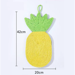 Hanging Sisal Cat Scratch Post Design Pineapple Cat Mat