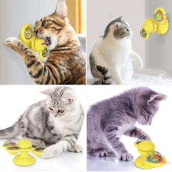 Moulin à vent rotatif pour chat